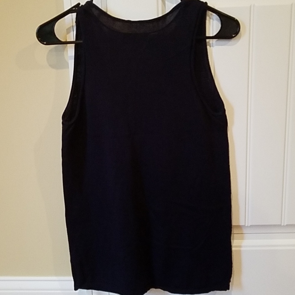 Navy Sequin Banana Republic top - Picture 4 of 4